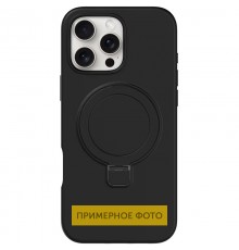 Чохол Silicone Case Full Protective NO LOGO with Ring для Apple iPhone 16e (6.1") Black