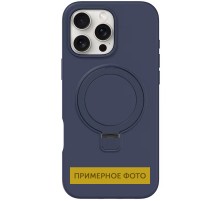 Чохол Silicone Case Full Protective NO LOGO with Ring для Apple iPhone 16e (6.1") Dark Blue