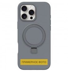 Чохол Silicone Case Full Protective NO LOGO with Ring для Apple iPhone 16e (6.1") Grey