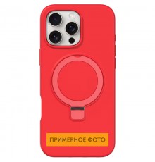 Чохол Silicone Case Full Protective NO LOGO with Ring для Apple iPhone 16e (6.1") Red