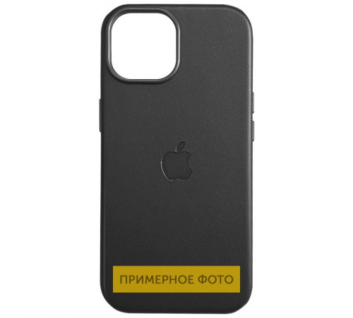 Шкіряний чохол Leather Case (AAA) with MagSafe and Animation для Apple iPhone 16 (6.1") Black Шкіряний чохол Leather Case (AAA) with MagSafe and Animation для Apple iPhone 16 (6.1") Black