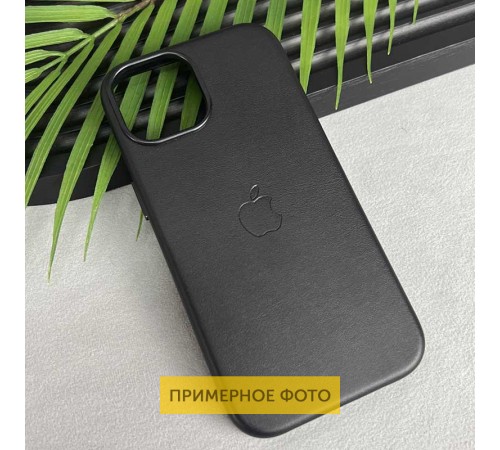 Шкіряний чохол Leather Case (AAA) with MagSafe and Animation для Apple iPhone 16 (6.1") Black Шкіряний чохол Leather Case (AAA) with MagSafe and Animation для Apple iPhone 16 (6.1") Black