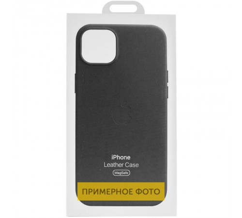 Шкіряний чохол Leather Case (AAA) with MagSafe and Animation для Apple iPhone 16 (6.1") Black Шкіряний чохол Leather Case (AAA) with MagSafe and Animation для Apple iPhone 16 (6.1") Black