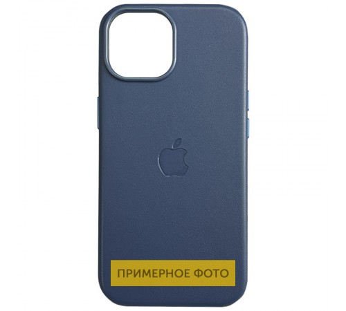 Шкіряний чохол Leather Case (AAA) with MagSafe and Animation для Apple iPhone 16 (6.1") Blue Шкіряний чохол Leather Case (AAA) with MagSafe and Animation для Apple iPhone 16 (6.1") Blue