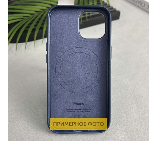 Шкіряний чохол Leather Case (AAA) with MagSafe and Animation для Apple iPhone 16 (6.1") Blue Шкіряний чохол Leather Case (AAA) with MagSafe and Animation для Apple iPhone 16 (6.1") Blue