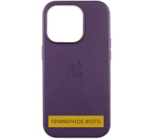 Шкіряний чохол Leather Case (AAA) with MagSafe and Animation для Apple iPhone 16 (6.1") Dark Purple