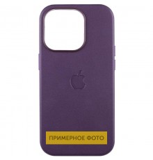Шкіряний чохол Leather Case (AAA) with MagSafe and Animation для Apple iPhone 16 (6.1") Dark Purple