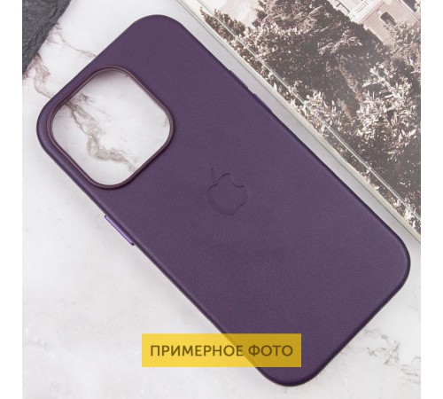 Шкіряний чохол Leather Case (AAA) with MagSafe and Animation для Apple iPhone 16 (6.1") Dark Purple Шкіряний чохол Leather Case (AAA) with MagSafe and Animation для Apple iPhone 16 (6.1") Dark Purple
