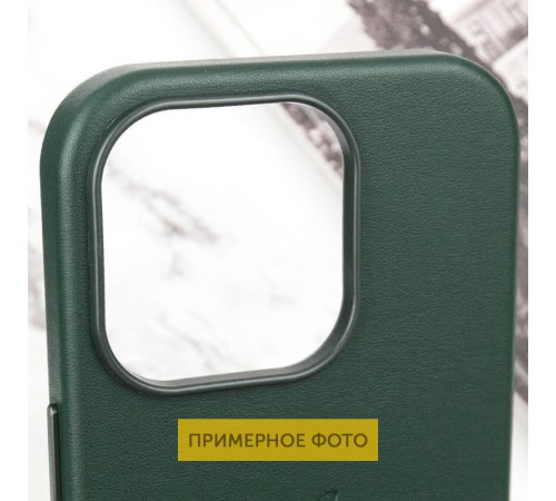 Шкіряний чохол Leather Case (AAA) with MagSafe and Animation для Apple iPhone 16 (6.1") Green Шкіряний чохол Leather Case (AAA) with MagSafe and Animation для Apple iPhone 16 (6.1") Green