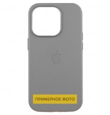 Шкіряний чохол Leather Case (AAA) with MagSafe and Animation для Apple iPhone 16 (6.1") Light Gray