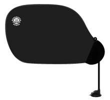 Сонцезахисний козирок для автомобіля (на присосці) (0.58x0.36m) Black