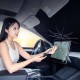 Сонцезахисна парасолька для автомобіля з кондиціюванням повітря (1.40x0.80m) Black / Rainbow
