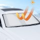 Портативний сонцезахисний автомобільний козирок на лобове скло (1.40x0.70m) White