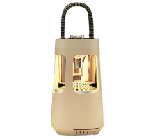 Кемпінговий ліхтар акумуляторний QD08 2in1 + Bluetooth колонка Biege