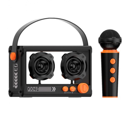 Bluetooth колонка QD03 Transparent з мікрофоном Black Bluetooth колонка QD03 Transparent з мікрофоном Black