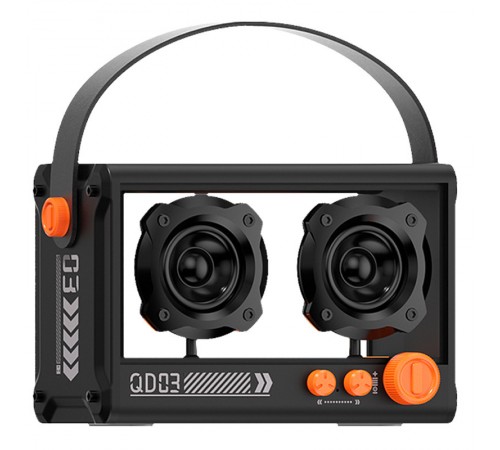 Bluetooth колонка QD03 Transparent з мікрофоном Black Bluetooth колонка QD03 Transparent з мікрофоном Black