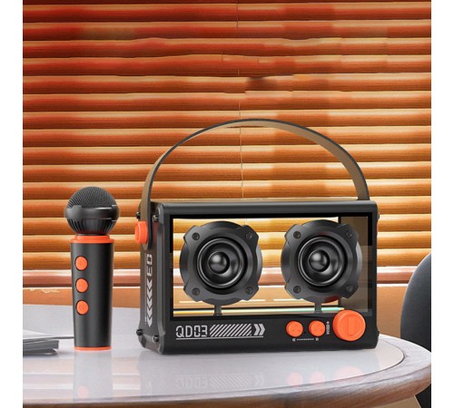 Bluetooth колонка QD03 Transparent з мікрофоном Black Bluetooth колонка QD03 Transparent з мікрофоном Black