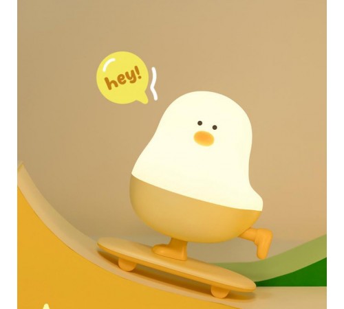 Нічник L63 Chicken on a Skateboard White / Yellow Нічник L63 Chicken on a Skateboard White / Yellow