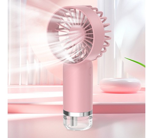 Портативний вентилятор SL610 з водяним охолодженням 500mAh Pink Портативний вентилятор SL610 з водяним охолодженням 500mAh Pink
