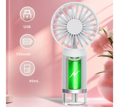Портативний вентилятор SL610 з водяним охолодженням 500mAh White Портативний вентилятор SL610 з водяним охолодженням 500mAh White
