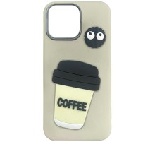 Чохол TPU Leather Toys для Apple iPhone 14 Pro Max (6.7") Coffee / Sand