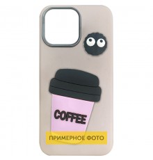 Чохол TPU Leather Toys для Xiaomi Redmi Note 14 4G (Europe version) Coffee / Pink