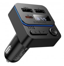 АЗП FM модулятор Borofone BC60 Hero 35W (2USB-A/1C) Black