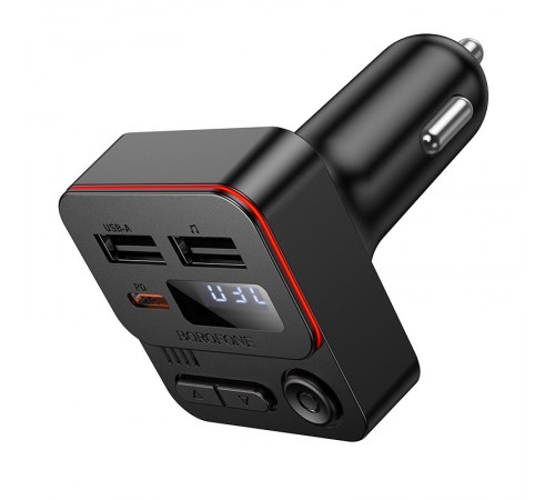 АЗП FM модулятор Borofone BC60 Hero 35W (2USB-A/1C) Black АЗП FM модулятор Borofone BC60 Hero 35W (2USB-A/1C) Black
