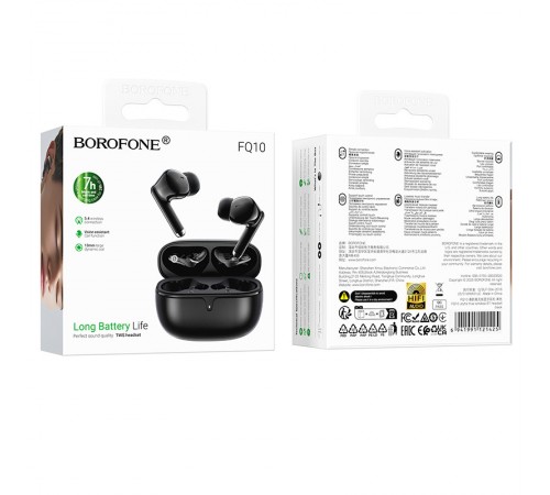 Бездротові TWS навушники BOROFONE FQ10 Joyful Black Бездротові TWS навушники BOROFONE FQ10 Joyful Black