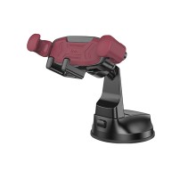 Автотримач Hoco H67 Gamble gravity linkage (center console) Black / Red