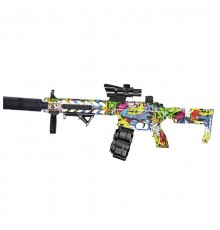 Автомат на гідрогелевих кульках (орбізах) AR15 Alphabet Green
