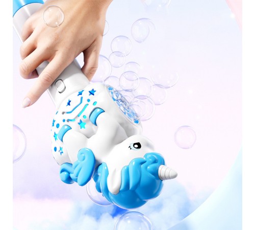 Пістолет з мильними бульбашками H055 Little Unicorn + bottle 50ml Light Blue Пістолет з мильними бульбашками H055 Little Unicorn + bottle 50ml Light Blue