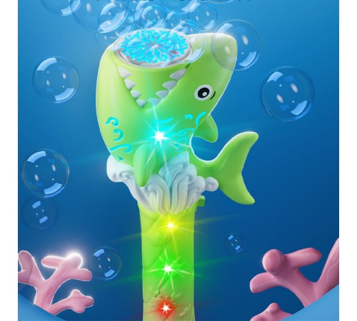 Пістолет з мильними бульбашками H038 Shark + bottle 50ml Green Пістолет з мильними бульбашками H038 Shark + bottle 50ml Green