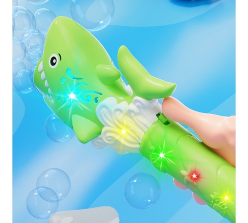 Пістолет з мильними бульбашками H038 Shark + bottle 50ml Green Пістолет з мильними бульбашками H038 Shark + bottle 50ml Green
