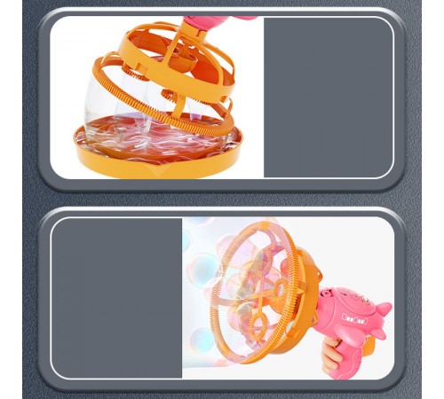 Пістолет для мильних бульбашок H035 Bubble Gun з пропелером 2in1 + bottle 250ml Pink Пістолет для мильних бульбашок H035 Bubble Gun з пропелером 2in1 + bottle 250ml Pink