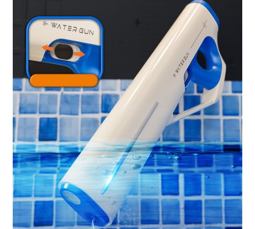Водяний акумуляторний автомат Water Gun 185-66 (400ml) with lithium battery White / Blue Водяний акумуляторний автомат Water Gun 185-66 (400ml) with lithium battery White / Blue