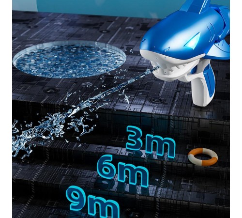 Водяний акумуляторний пістолет Shark Water Gun 185-68 (300ml) with lithium battery Blue Водяний акумуляторний пістолет Shark Water Gun 185-68 (300ml) with lithium battery Blue