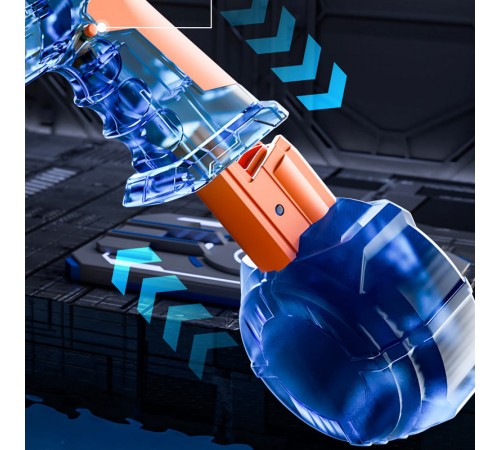 Водяний акумуляторний пістолет Water Gun 66-35 (500ml) with lithium battery Blue / Orange Водяний акумуляторний пістолет Water Gun 66-35 (500ml) with lithium battery Blue / Orange