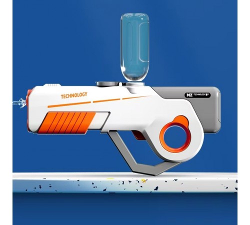 Водяний акумуляторний автомат Water Gun 8002C (600ml) with lithium battery White / Orange Водяний акумуляторний автомат Water Gun 8002C (600ml) with lithium battery White / Orange