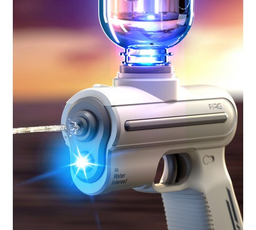 Водяний акумуляторний пістолет Water Gun 9007B (200ml) with lithium battery White Водяний акумуляторний пістолет Water Gun 9007B (200ml) with lithium battery White