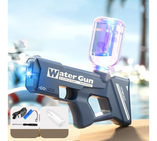 Водяний акумуляторний пістолет Water Gun 8001 (200ml) with lithium battery Dark Blue Водяний акумуляторний пістолет Water Gun 8001 (200ml) with lithium battery Dark Blue