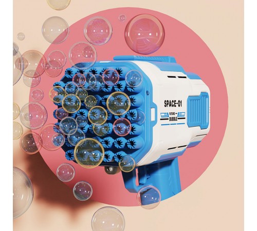 Пістолет для мильних бульбашок Bubble Gun 698-20 з насадками на 32/45 отворів 50ml Blue Пістолет для мильних бульбашок Bubble Gun 698-20 з насадками на 32/45 отворів 50ml Blue
