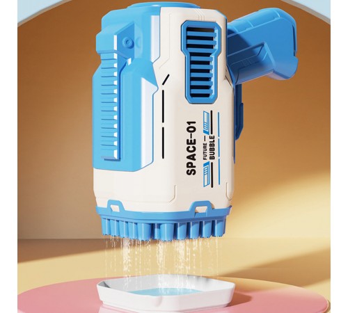 Пістолет для мильних бульбашок Bubble Gun 698-20 з насадками на 32/45 отворів 50ml Blue Пістолет для мильних бульбашок Bubble Gun 698-20 з насадками на 32/45 отворів 50ml Blue