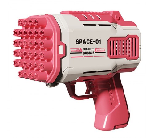 Пістолет для мильних бульбашок Bubble Gun 698-20 з насадками на 32/45 отворів 50ml Pink Пістолет для мильних бульбашок Bubble Gun 698-20 з насадками на 32/45 отворів 50ml Pink