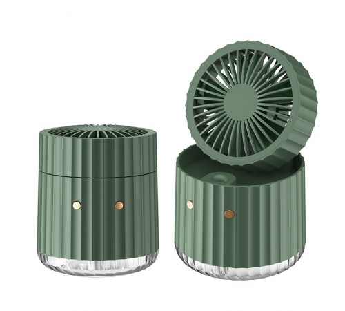 Настільний вентилятор Rapid Cooling 3in1 з водяним охолодженням і підсвічуванням 1200 mAh Green