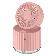 Настільний вентилятор Rapid Cooling 3in1 з водяним охолодженням і підсвічуванням 1200 mAh Pink