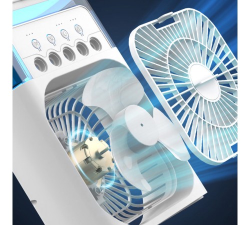 Настільний вентилятор Spray Fan-B 2in1 з регулюванням кута нахилу і водяним охолодженням White Настільний вентилятор Spray Fan-B 2in1 з регулюванням кута нахилу і водяним охолодженням White