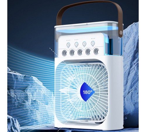 Настільний вентилятор Spray Fan-B 2in1 з регулюванням кута нахилу і водяним охолодженням White Настільний вентилятор Spray Fan-B 2in1 з регулюванням кута нахилу і водяним охолодженням White