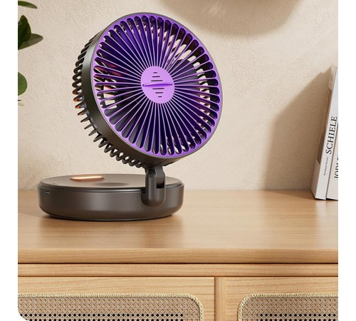 Портативний вентилятор Folding Light Fan 3in1 5000mAh Grey Портативний вентилятор Folding Light Fan 3in1 5000mAh Grey
