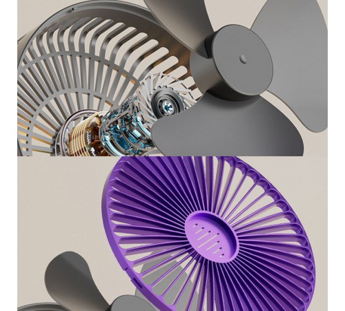 Портативний вентилятор Folding Light Fan 3in1 5000mAh Grey Портативний вентилятор Folding Light Fan 3in1 5000mAh Grey